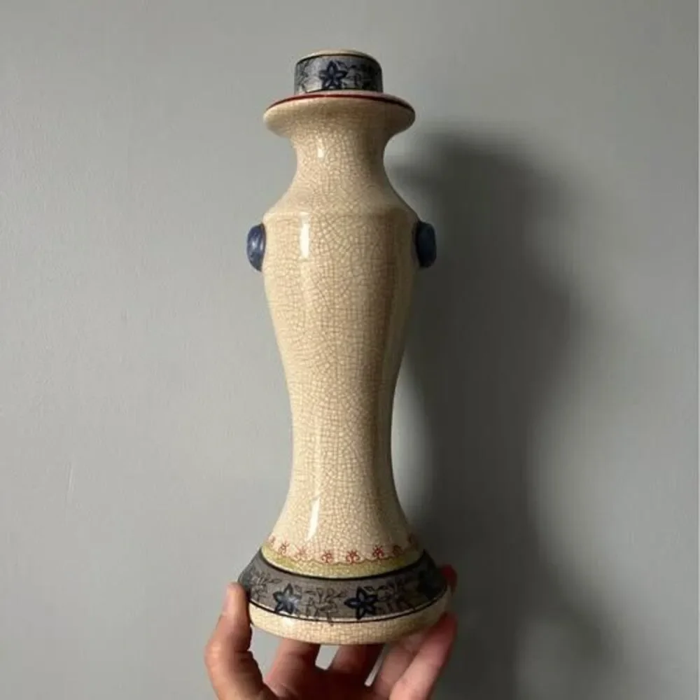 Pair of Porcelain Candle Holders
